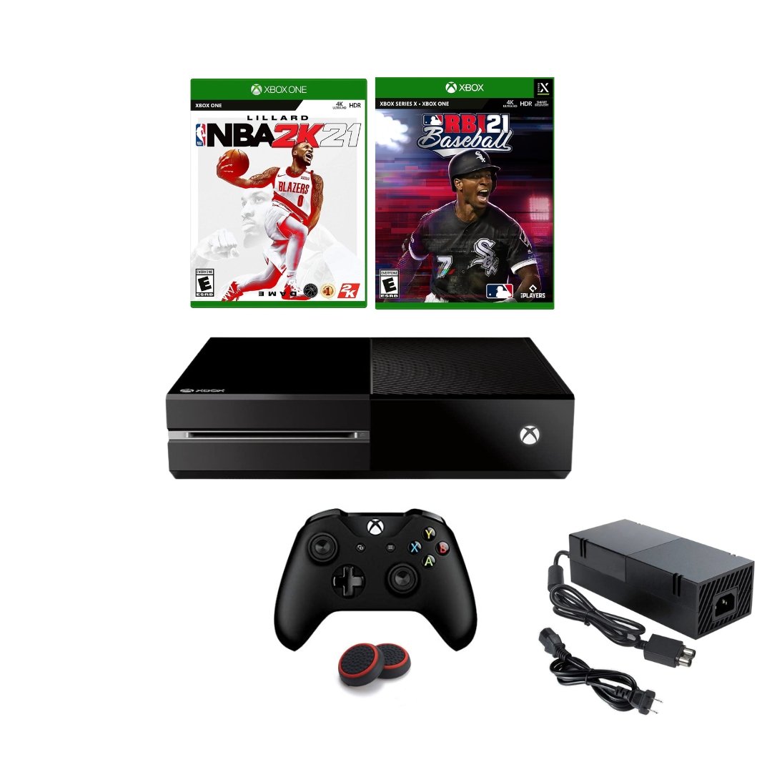 Microsoft Xbox One Original 500GB Console Bundle New NBA 2K21, RBI