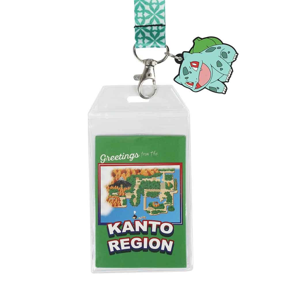 Bioworld Pokemon Bulbasaur Green Kanto Region Lanyard With Rubber Charm And ID from 2P Gaming