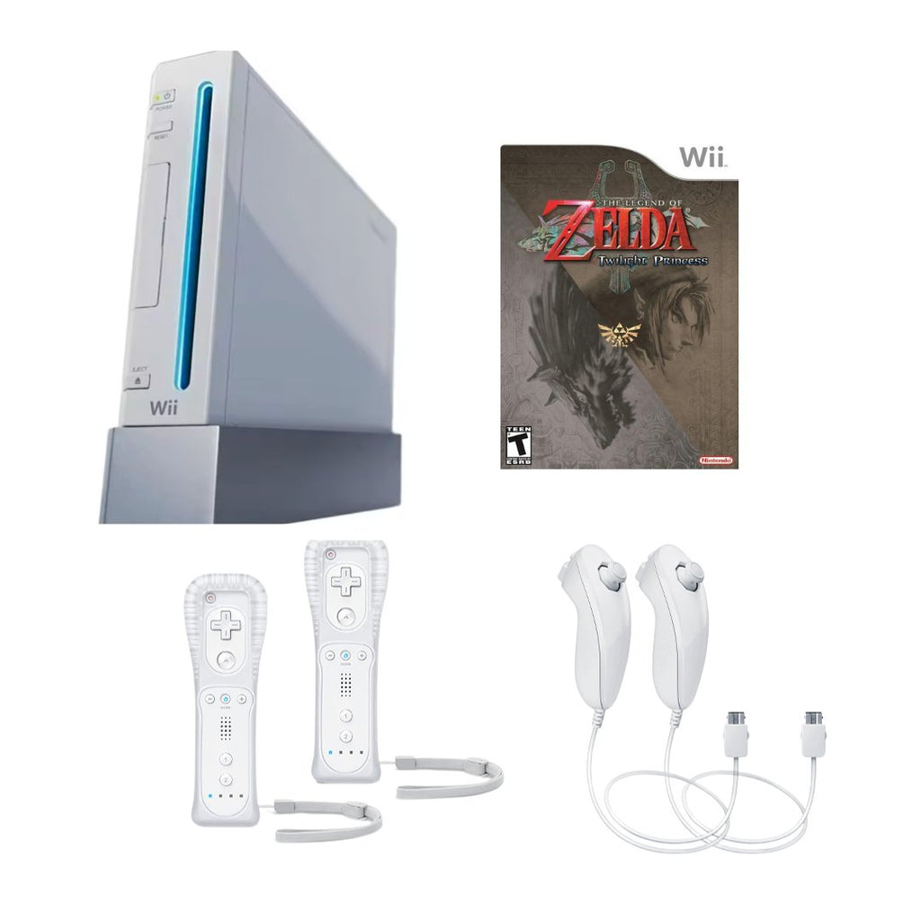 NINTENDO WII CONSOLE BUNDLE WITH WII SPORTS/ZELDA shops AND ACCESSORIES