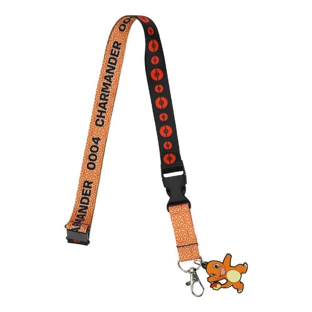 Pokemon Charmander Orange Kanto Region Lanyard With Rubber Charm And ID (Copy) from 2P Gaming