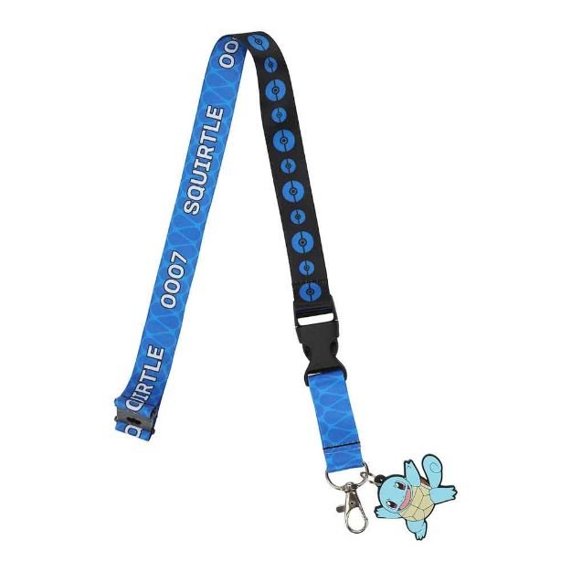 Pokemon Squirtle Blue Kanto Region Lanyard With Rubber Charm And ID from 2P Gaming