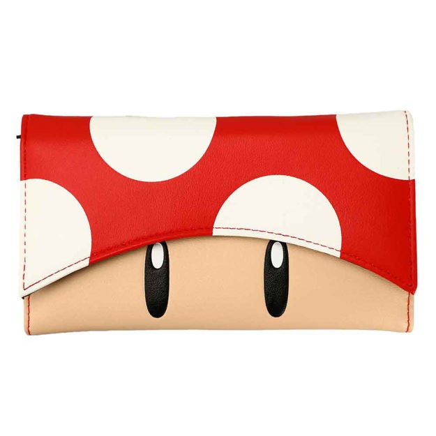 Super Mario Super Mushroom Bi - fold Wallet from 2P Gaming