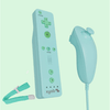 Sweetheart Green Wii Motion Plus Remote and Nunchuk from 2P Gaming