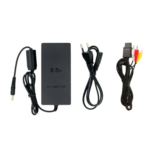 2PG PS2 PlayStation 2 Slim Hookup Bundle - Power Supply & AV Cables from 2P Gaming