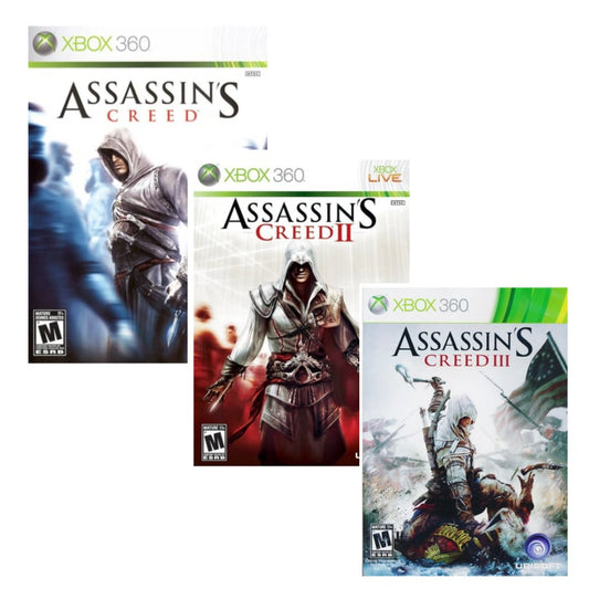 Assassins Creed Trilogy 1, 2, & 3 Xbox 360 Game from 2P Gaming