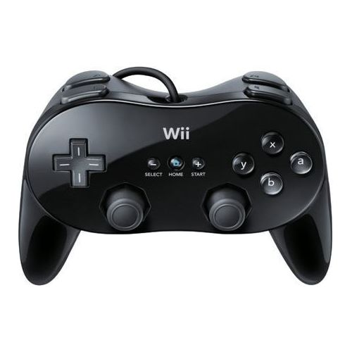 Authentic OEM Nintendo Wii Classic Pro Controller - Black from 2P Gaming