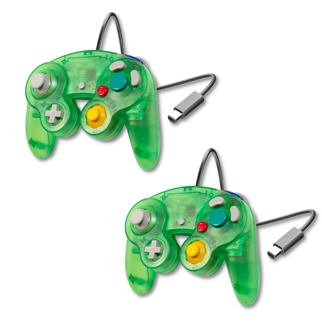Gamecube Controller Gamepad Wired Compatible with Nintendo Gamecube & Wii - Jungle Green from 2P Gaming
