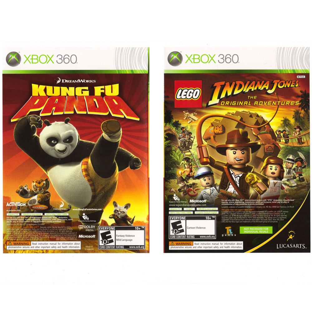 LEGO Indiana Jones and Kung Fu Panda Dual Pack Microsoft Xbox 360 from 2P Gaming
