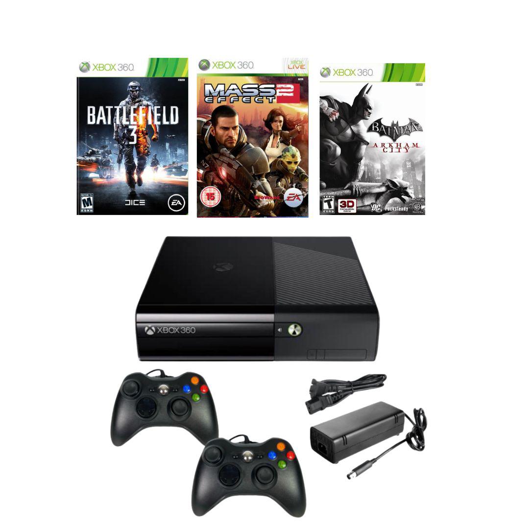 Microsoft Xbox 360 E Console Bundle Battlefield 3, Mass Effect 3, Batman Arkham City from 2P Gaming