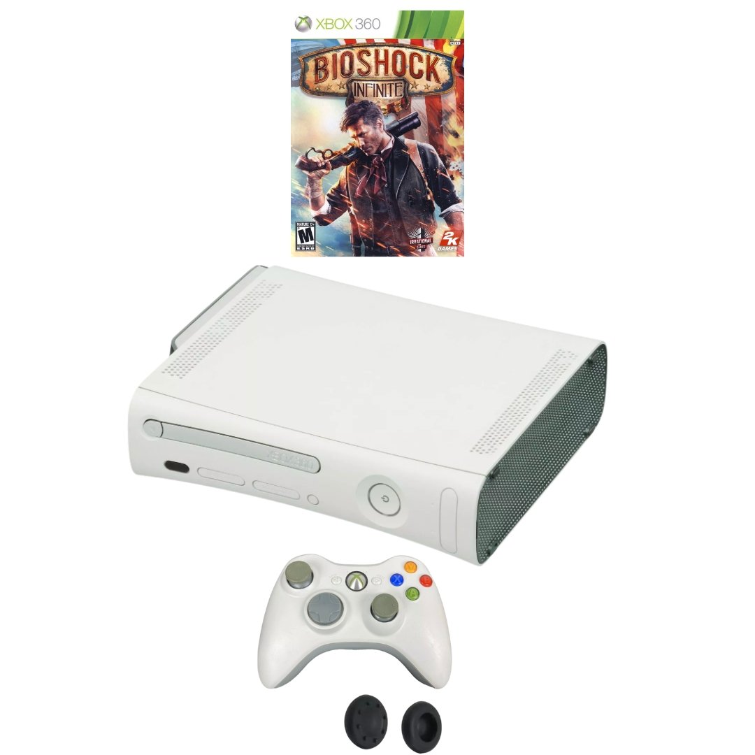 Microsoft Xbox 360 White Console Bundle, New Bioshock Infinite from 2P Gaming