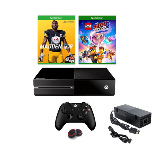 Microsoft Xbox One Original 500GB Console Bundle New Madden 19, Lego Movie 2 from 2P Gaming
