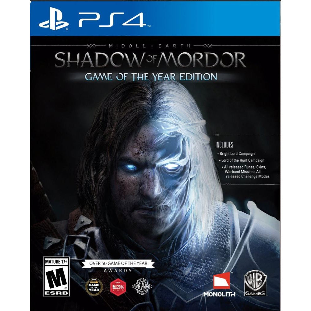 Middle Earth Shadow of Mordor Game of Year Edition Sony PS4 PlayStation 4 Game from 2P Gaming