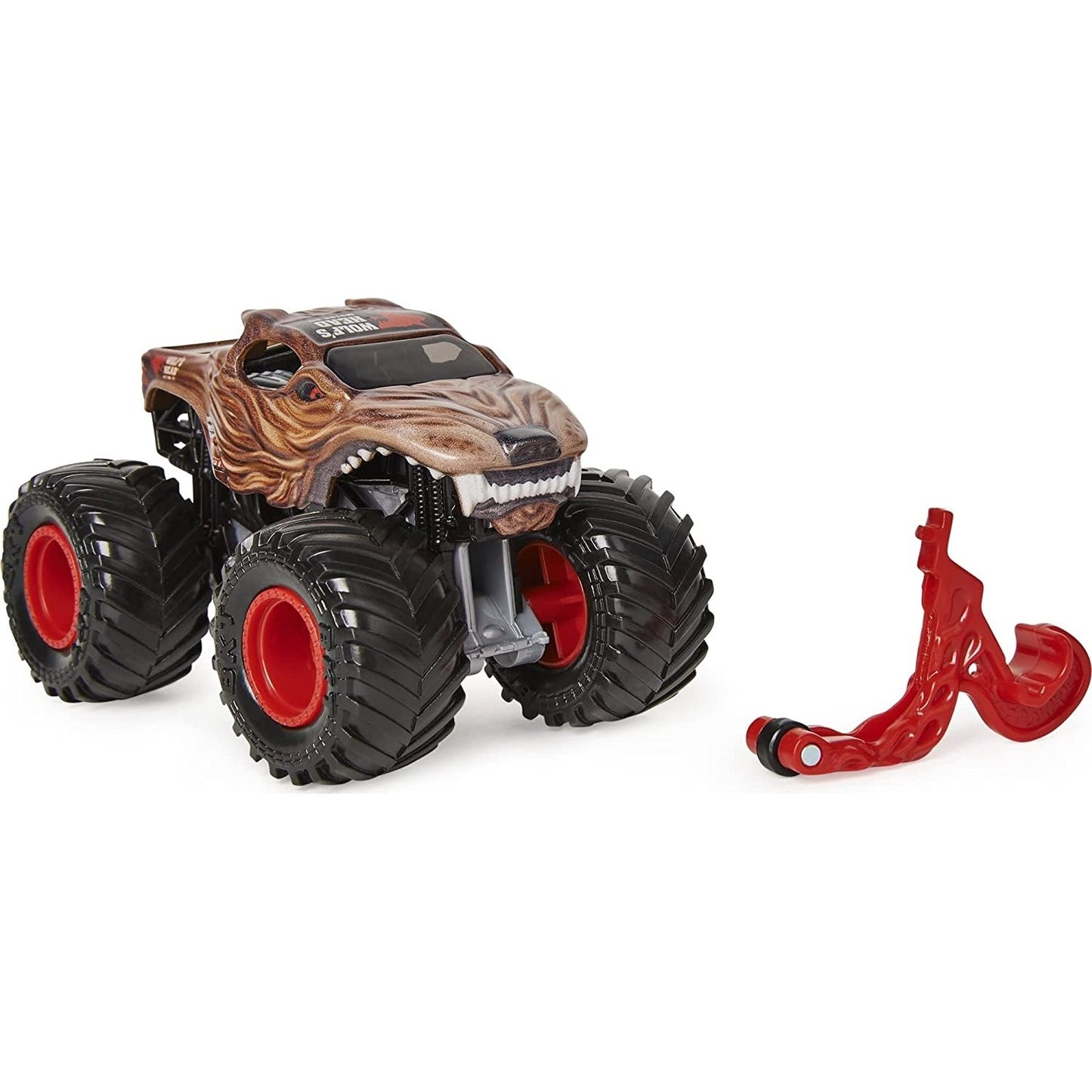 Monster Jam 2021 Spin Master 1:64 Diecast Monster Truck with Wheelie Bar: Arena Favorites Wolf's Head from 2P Gaming