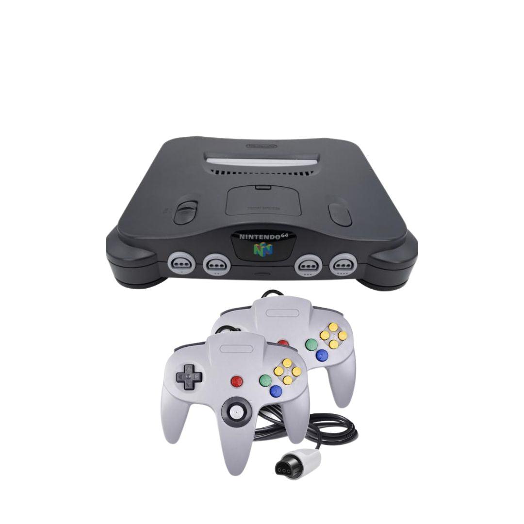 Nintendo 64 N64 OEM Console Complete Bundle with 2 Controllers Tested all Cords shops