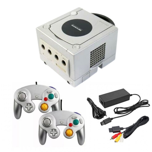 Nintendo GameCube Console Bundle Silver Platinum 2 Controller from 2P Gaming