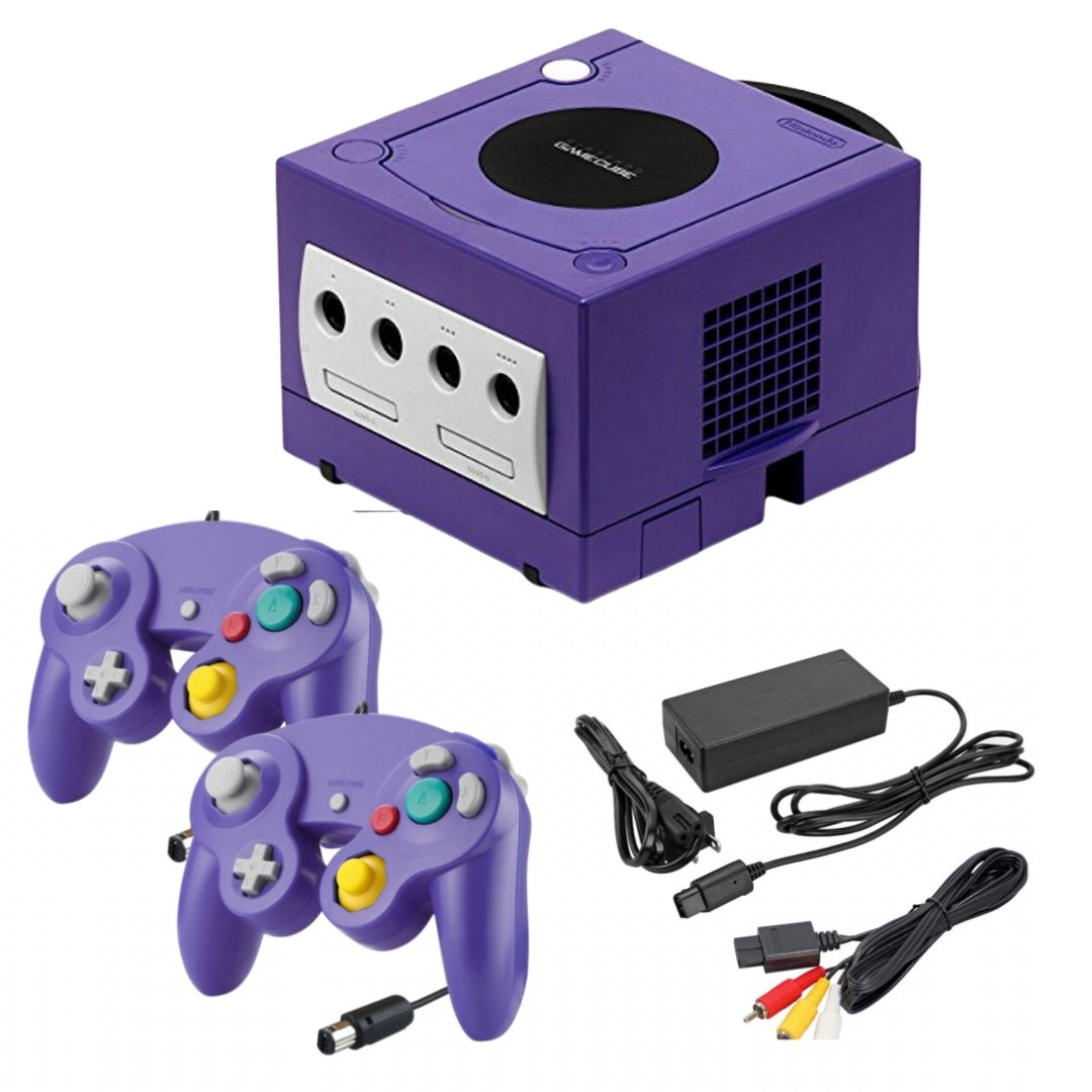 Nintendo Gamecube Console Purple Indigo, 2 Controllers from 2P Gaming