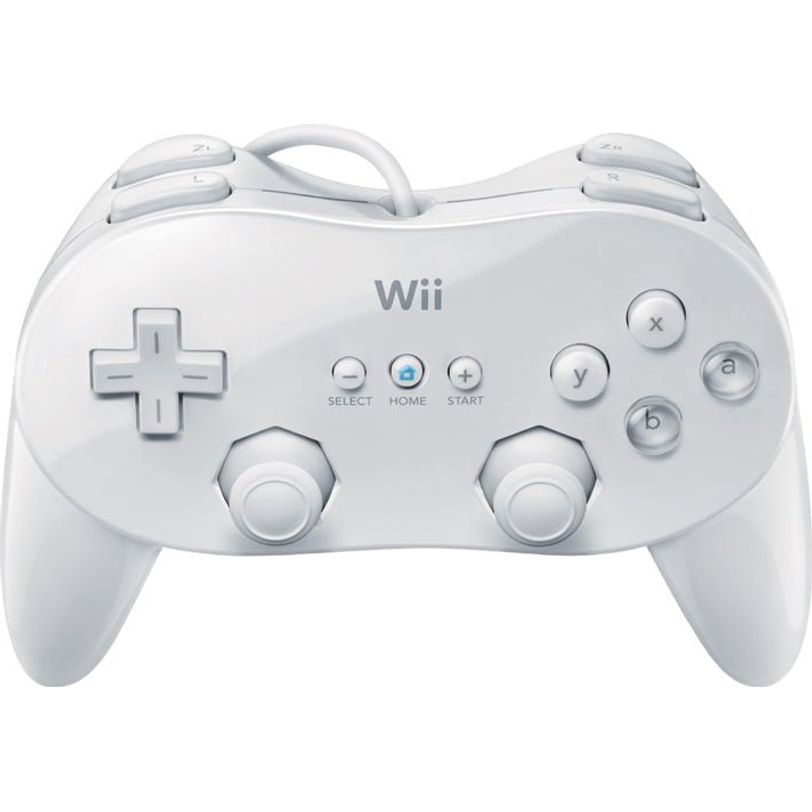 Nintendo Wii Classic Pro Remote Controller White Official OEM from 2P Gaming