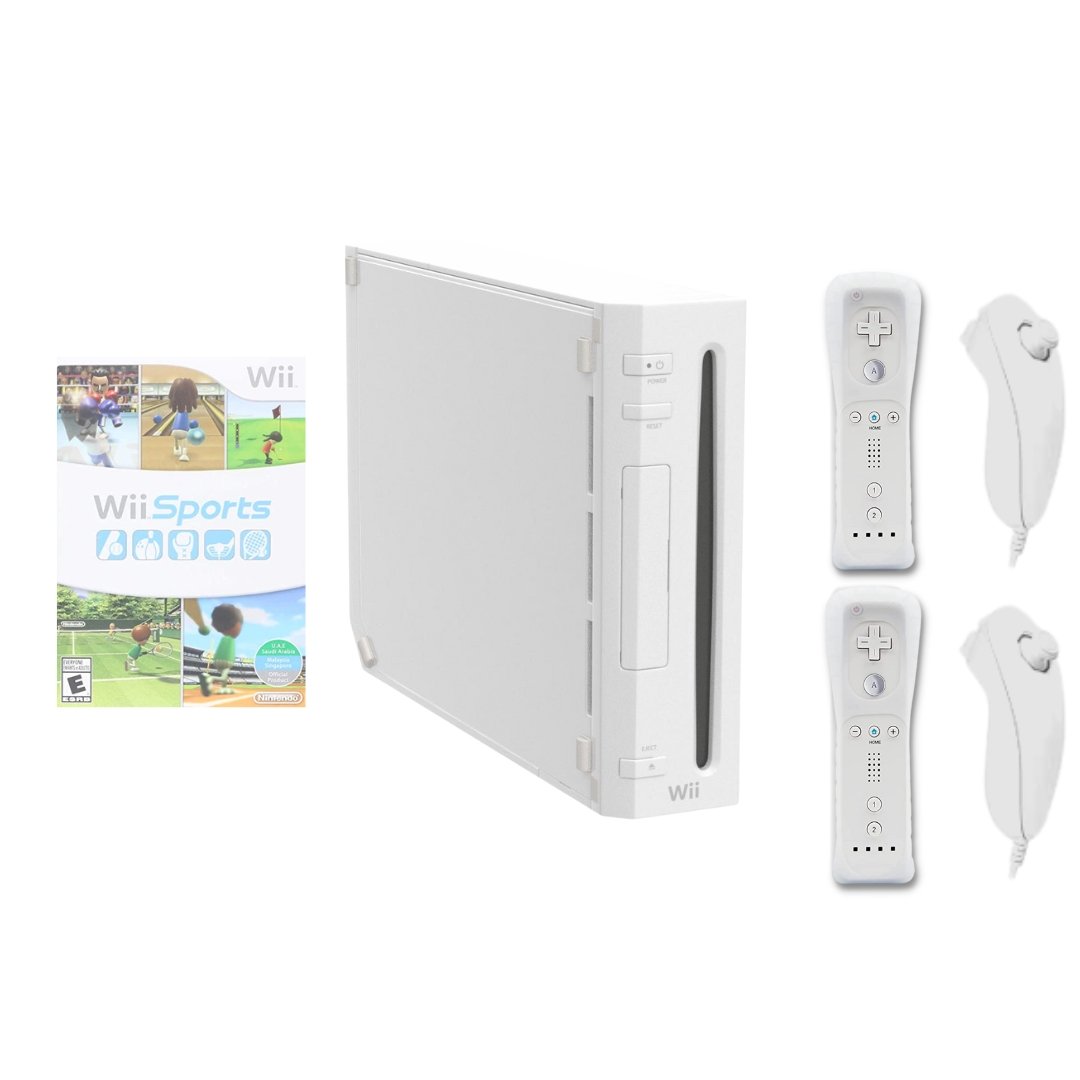 Nintendo Wii Console Bundle - White - Wii Sports - 2 Motion Plus Controllers from 2P Gaming