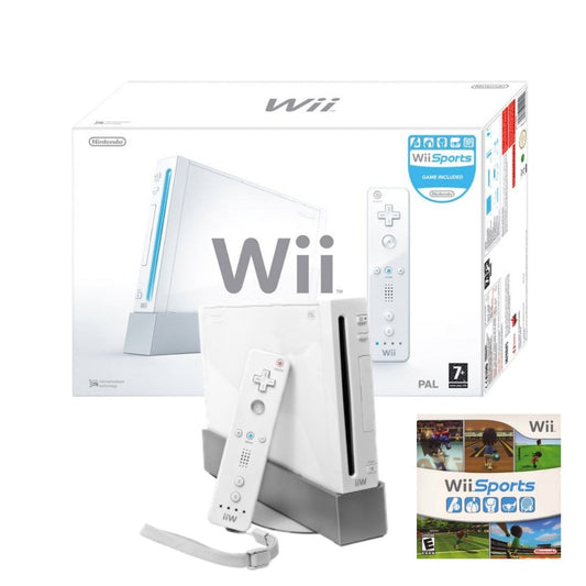 Nintendo Wii Console Bundle - White - Wii Sports - Controller - Original Box from 2P Gaming