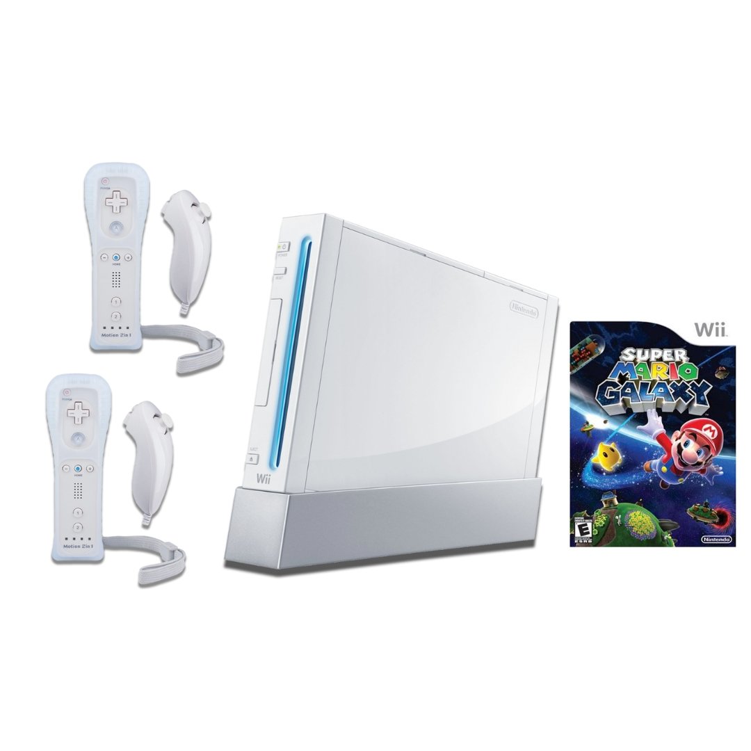 Online Nintendo Wii Bundle Mario Game And 2 Controllers