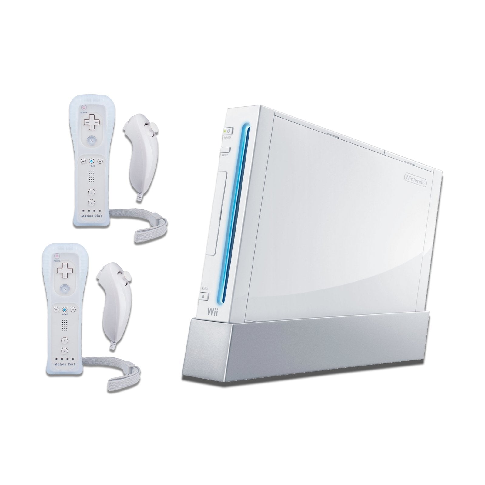 Sold Nintendo Wii Console ( White) With 10 Games, 2 Controllers. Tested