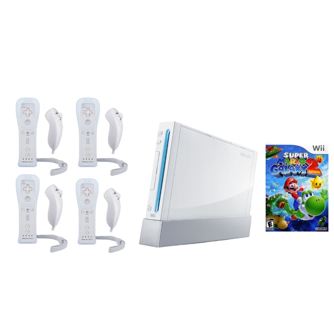 Nintendo Wii White Console sold Bundle w/ & Controller (Tested/Works).