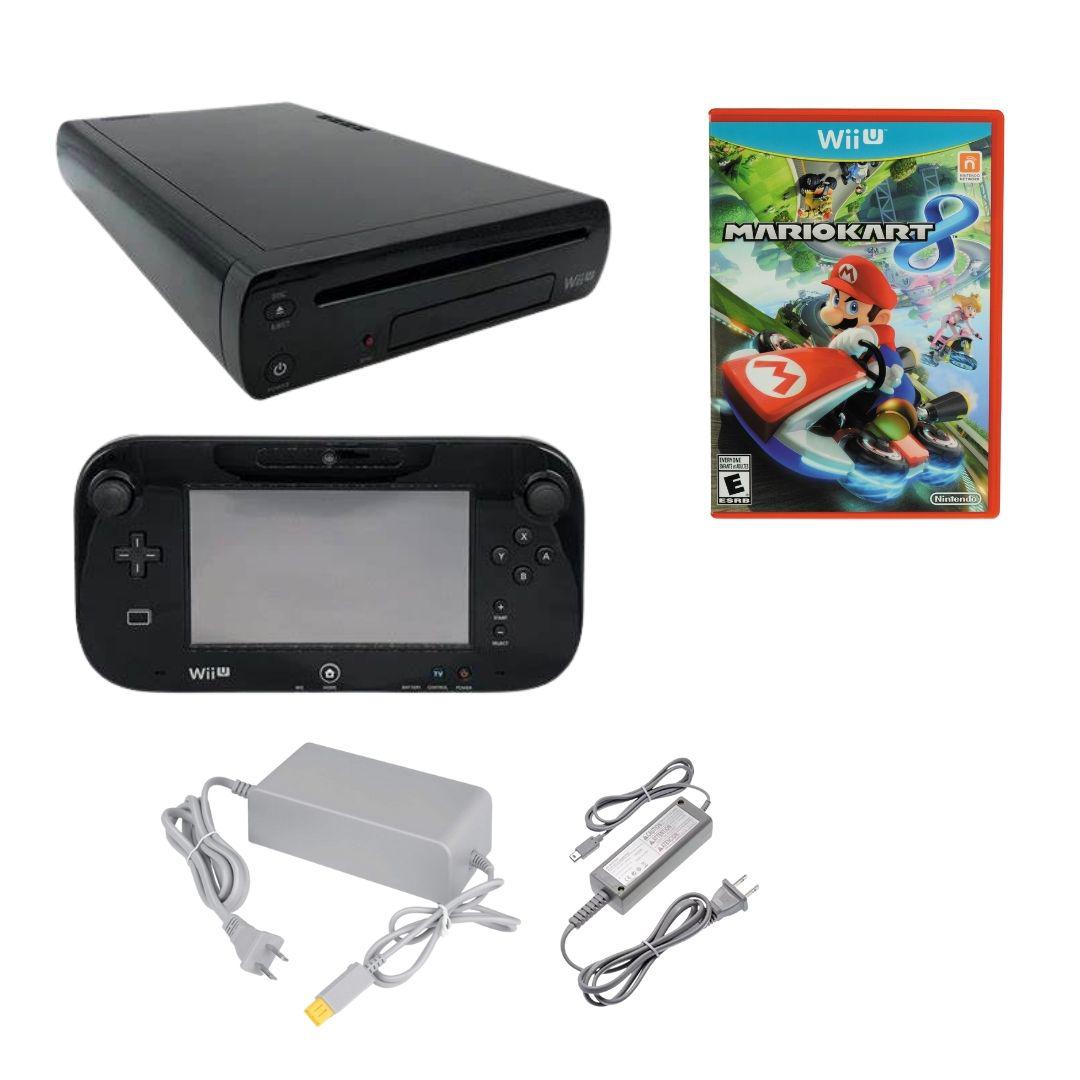 Nintendo Wii U 32GB Black Console Bundle - Black - Mario Kart 8 from 2P Gaming