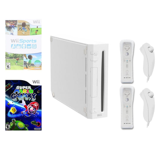 Nintendo Wii Video Game Console Bundle W/ Wii Sports & Super Mario Galaxy from 2P Gaming