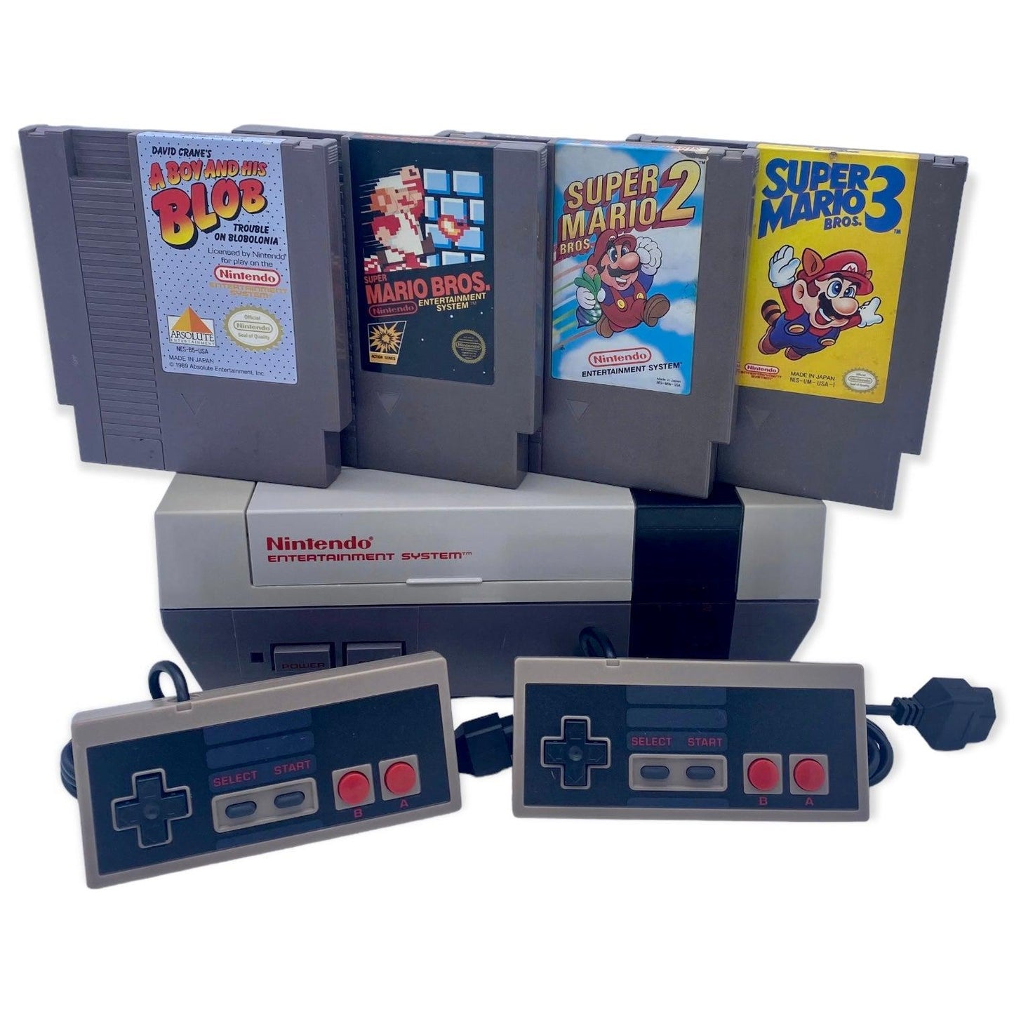 Original Nintendo Entertainment System NES Console Bundle Mario Trilogy + A Boy And His Blob from 2P Gaming