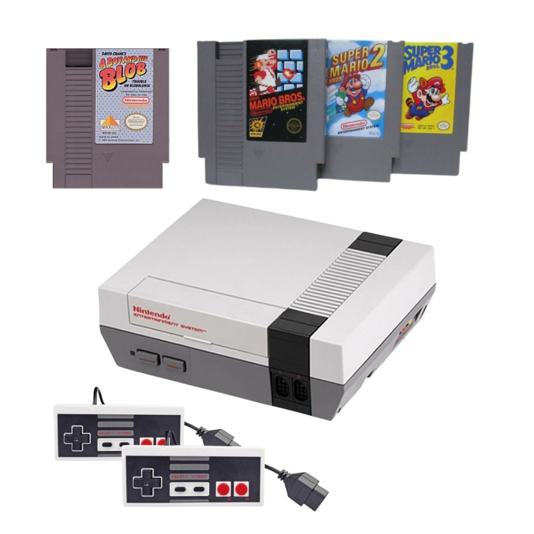 Original Nintendo Entertainment System NES Console Bundle Mario Trilogy + A Boy And His Blob from 2P Gaming