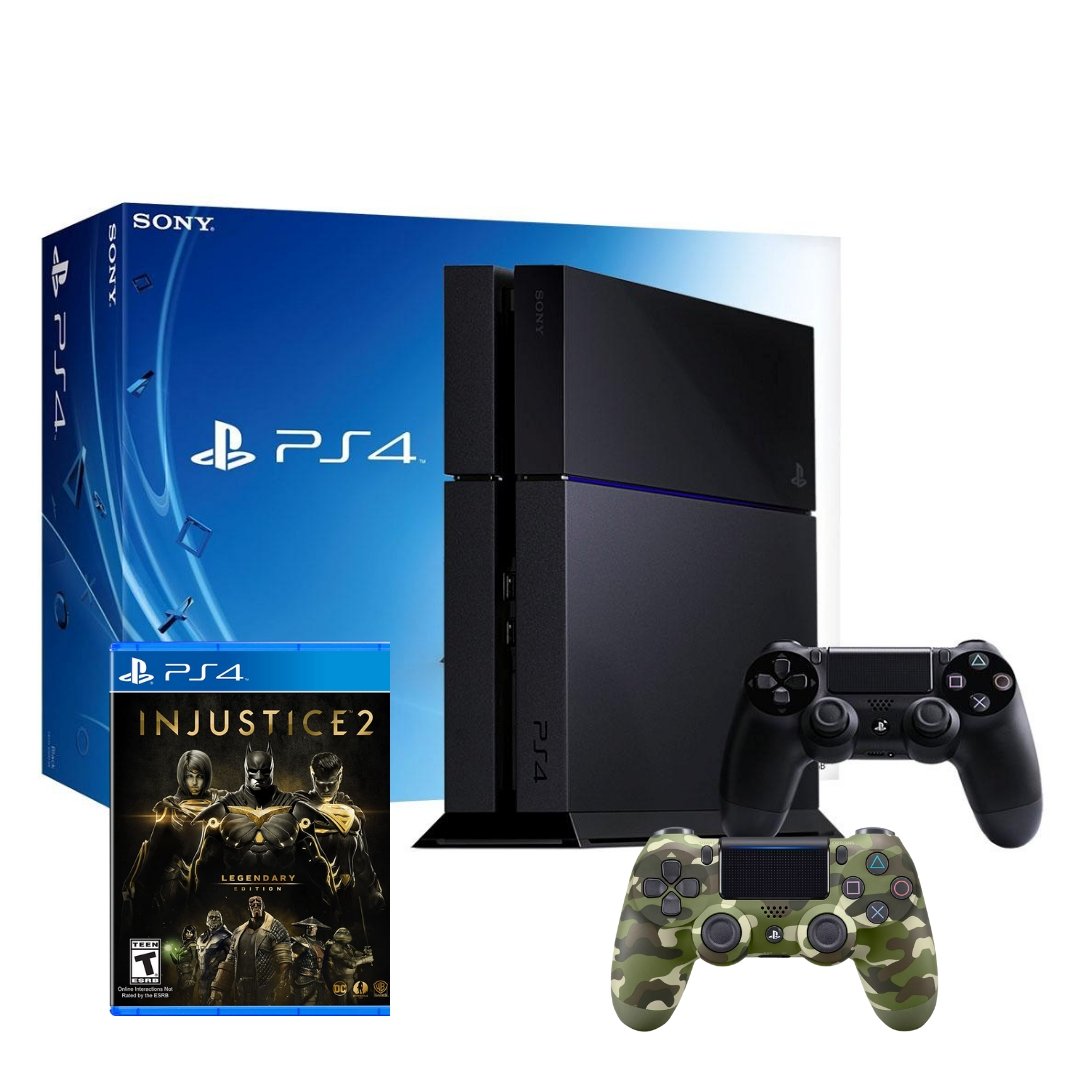 Refurbished Playstation 4 PS4 500GB Console Complete In Box + Brand New Injustice PS4 Game from 2P Gaming