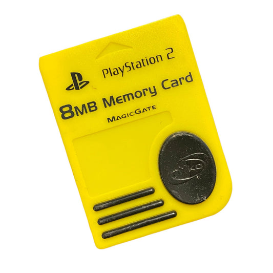 Sony PlayStation 2 PS2 8MB MagicGate Memory Card - Yellow from 2P Gaming