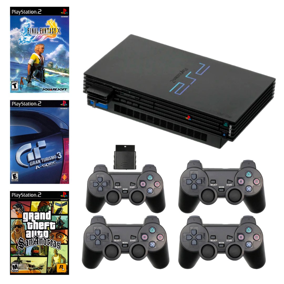 Sony Playstation 2 PS2 Console Bundle - YOU CHOOSE! - Wireless Controllers from 2P Gaming