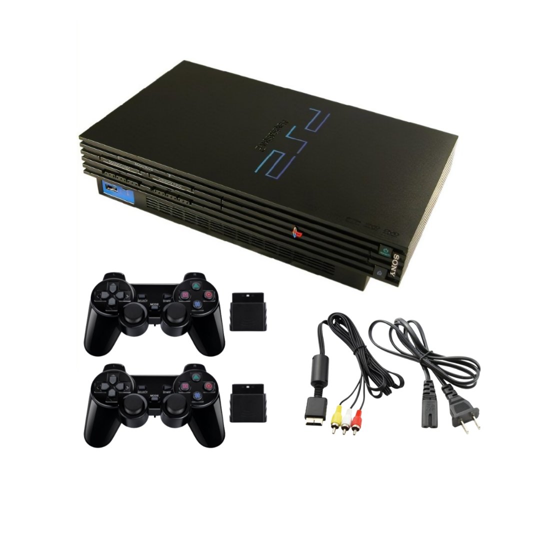 SONY PlayStation 2 PS2 Fat Console Bundle Black - GTA San Andreas - 2 ...