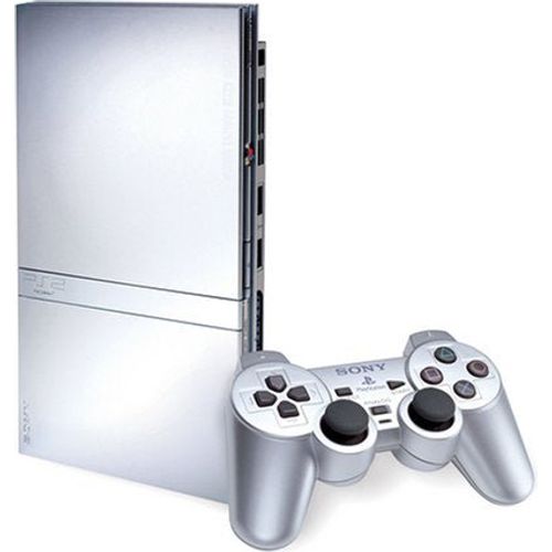 SONY PlayStation 2 PS2 Slim Console - Silver - 1 OEM Wired Controller - Refurbished from 2P Gaming