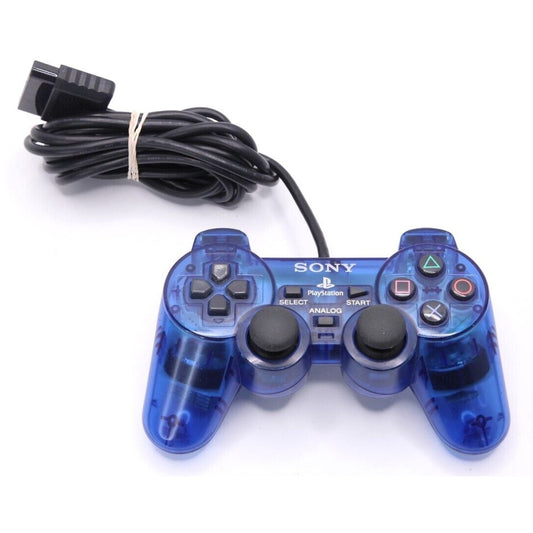 Sony PlayStation 2 PS2 Wired Dualshock Controller SCPH-10010- Clear Blue from 2P Gaming