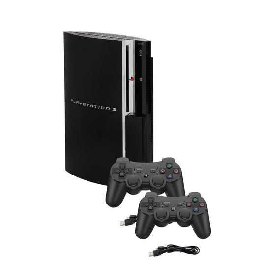 Ps3 Playstation 3 Slim Console 160 Gb + 2x Wireless Controllers + Cables