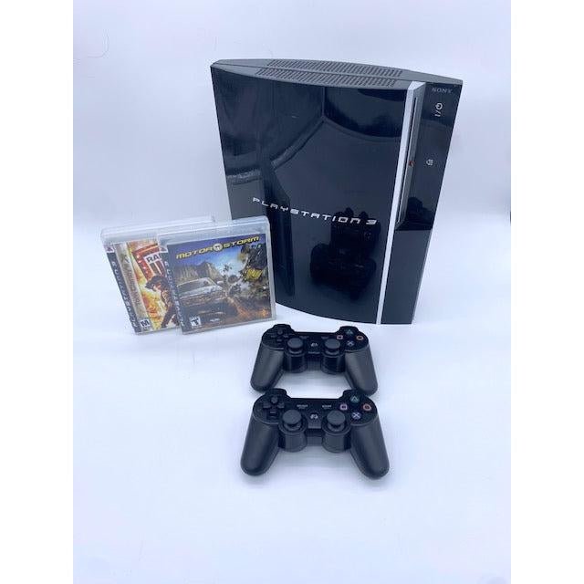 SONY PlayStation 3 PS3 Fat Console Bundle Black - Rainbow Six Vegas - Motor Storm - 2 Wireless Controllers from 2P Gaming