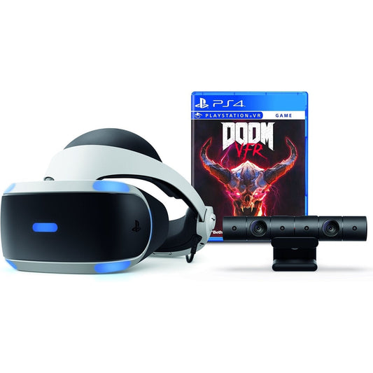 Sony PlayStation 4 PS4 VR Virtual Reality Headset Bundle + Doom VFR from 2P Gaming