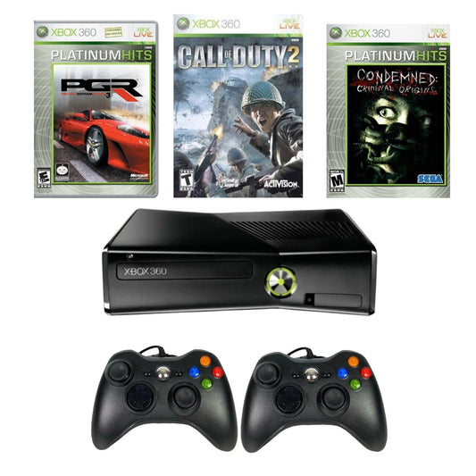 Xbox 360 Slim S Console Bundle Condemned Criminal Origins, Call Of Duty 2 from 2P Gaming
